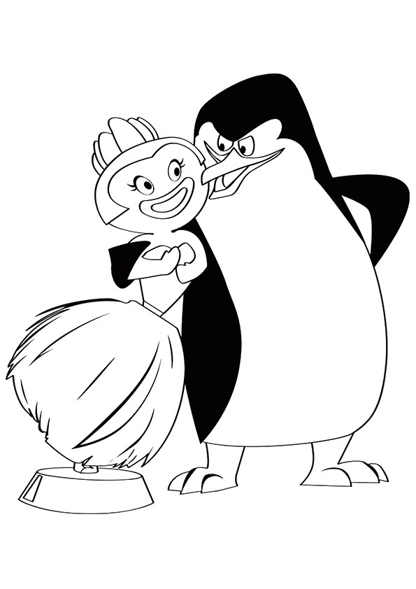 Pingwiny z madagaskaru kolorowanki